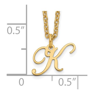 Gold-Plated Sterling Silver Letter K Necklace – view 4