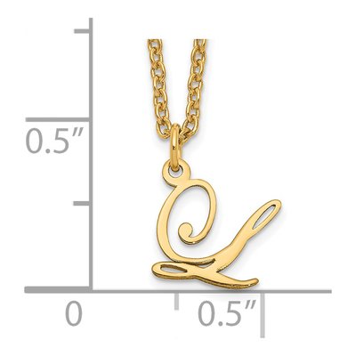 Gold-Plated Sterling Silver Letter L Necklace – view 3