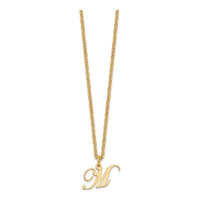 Gold-Plated Sterling Silver Letter M Necklace – view 2