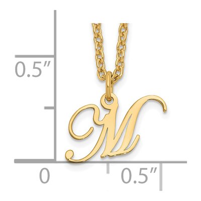 Gold-Plated Sterling Silver Letter M Necklace – view 3