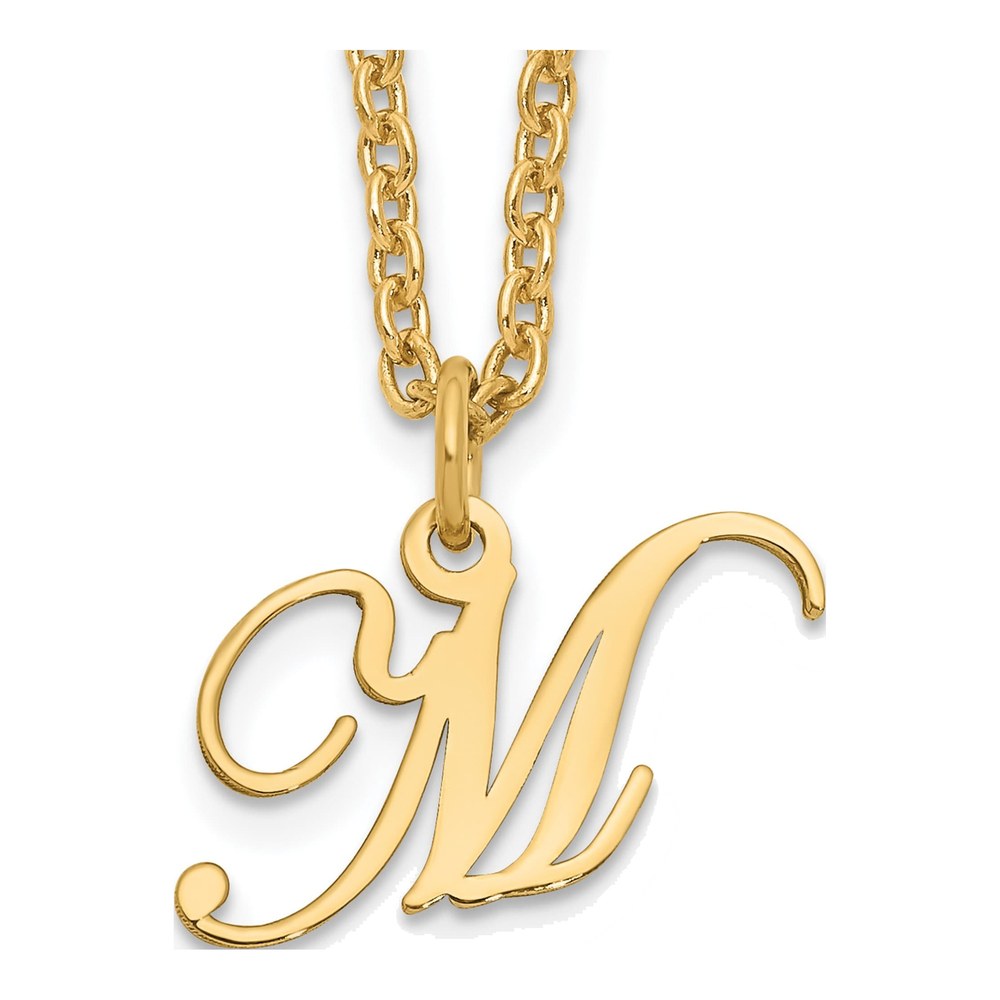Gold-Plated Sterling Silver Letter M Necklace