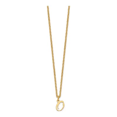 Gold-Plated Sterling Silver Letter O Necklace – view 3