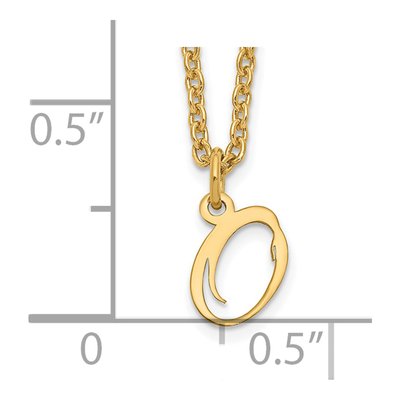 Gold-Plated Sterling Silver Letter O Necklace – view 4