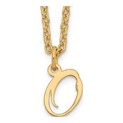 Gold-Plated Sterling Silver Letter O Necklace
