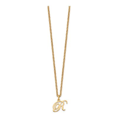 Gold-Plated Sterling Silver Letter R Necklace – view 3