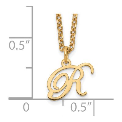 Gold-Plated Sterling Silver Letter R Necklace – view 4