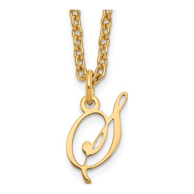Gold-Plated Sterling Silver Letter S Necklace