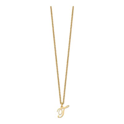 Gold-Plated Sterling Silver Letter T Necklace – view 2