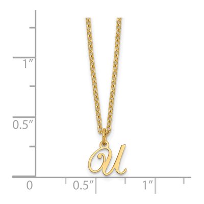 Gold-Plated Sterling Silver Letter U Necklace – view 3