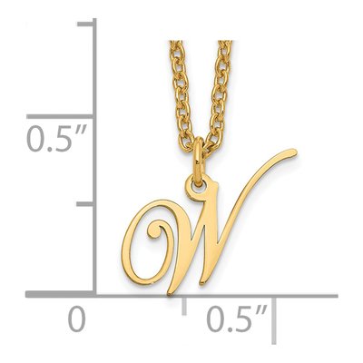 Gold-Plated Sterling Silver Letter W Necklace – view 3