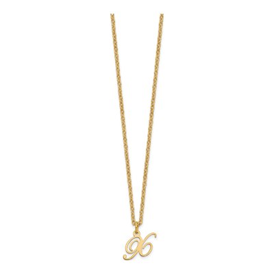 Gold-Plated Sterling Silver Letter X Necklace – view 2