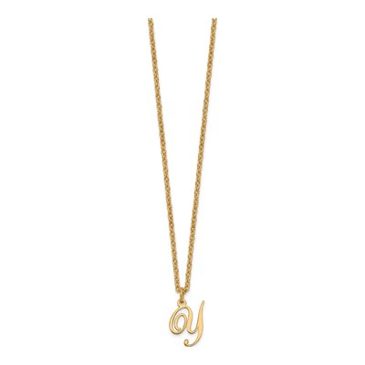 Gold-Plated Sterling Silver Letter Y Necklace – view 2