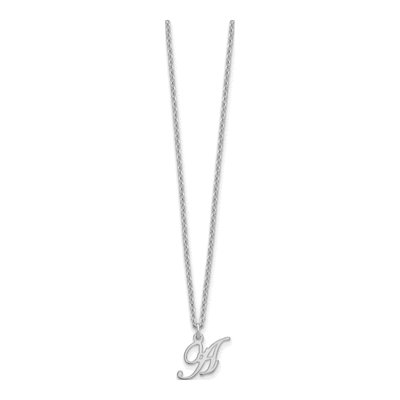Sterling Silver Letter A Necklace – view 2