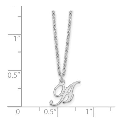 Sterling Silver Letter A Necklace – view 3