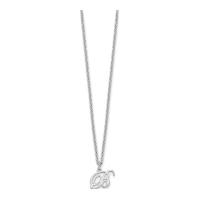 Sterling Silver Letter B Necklace – view 2