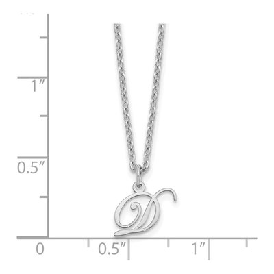 Sterling Silver Letter D Necklace – view 3