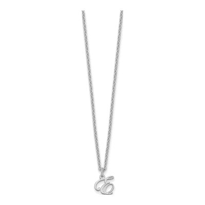 Sterling Silver Letter E Necklace – view 2