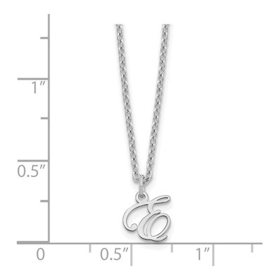 Sterling Silver Letter E Necklace – view 3