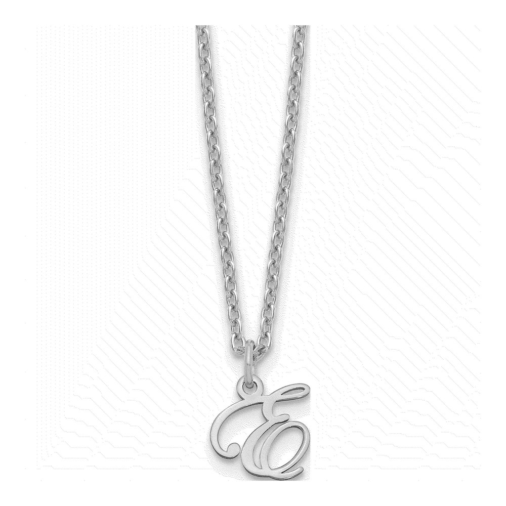 Sterling Silver Letter E Necklace