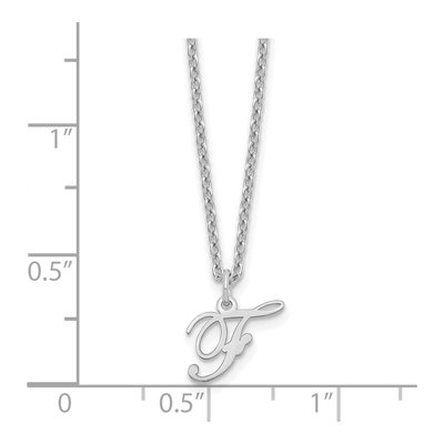 Sterling Silver Letter F Necklace – view 3