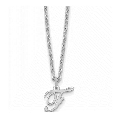 Sterling Silver Letter F Necklace