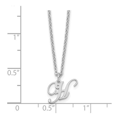 Sterling Silver Letter H Necklace – view 3
