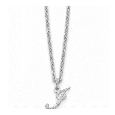 Sterling Silver Letter J Necklace