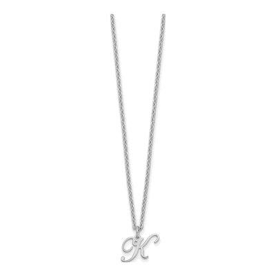 Sterling Silver Letter K Necklace – view 2