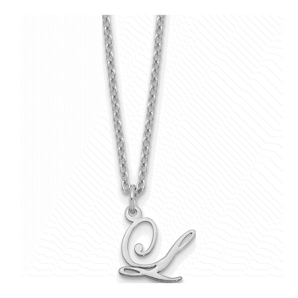 Sterling Silver Letter L Necklace