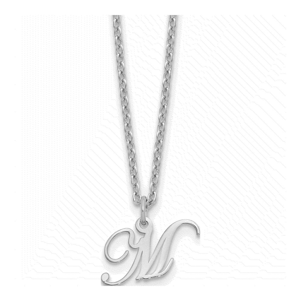 Sterling Silver Letter M Necklace