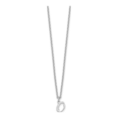 Sterling Silver Letter O Necklace – view 2