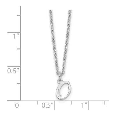 Sterling Silver Letter O Necklace – view 3
