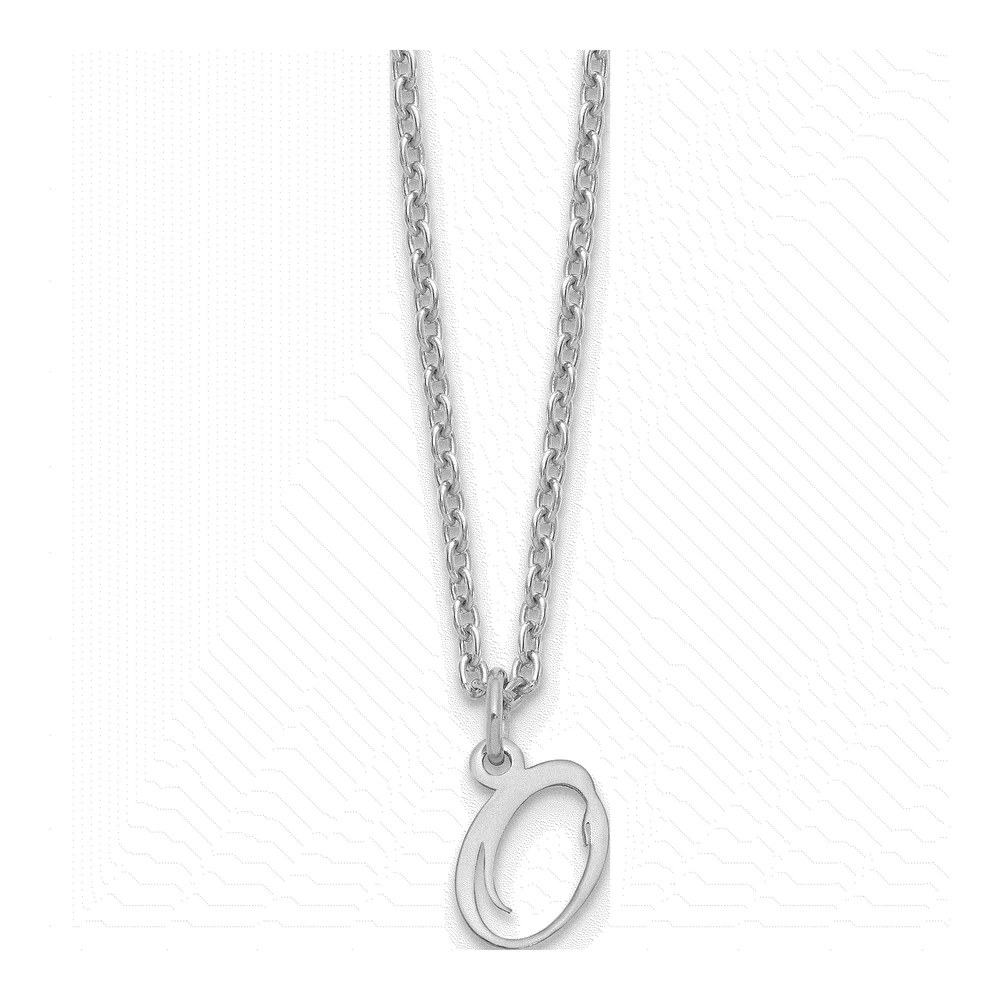 Sterling Silver Letter O Necklace