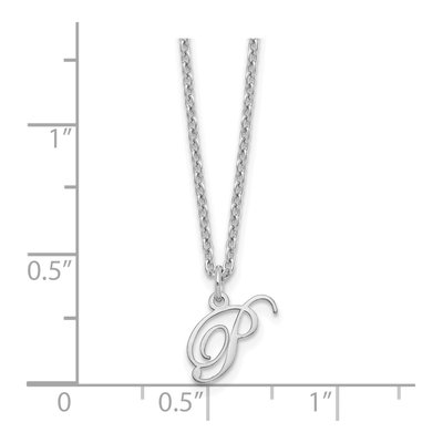 Sterling Silver Letter P Necklace – view 4
