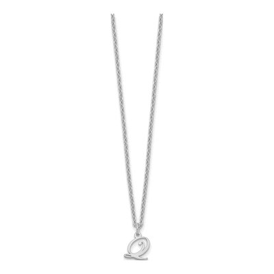 Sterling Silver Letter Q Necklace – view 2