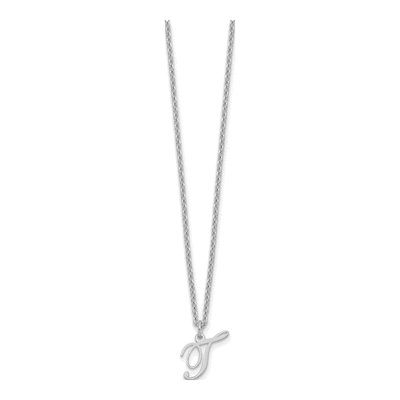 Sterling Silver Letter T Necklace – view 2