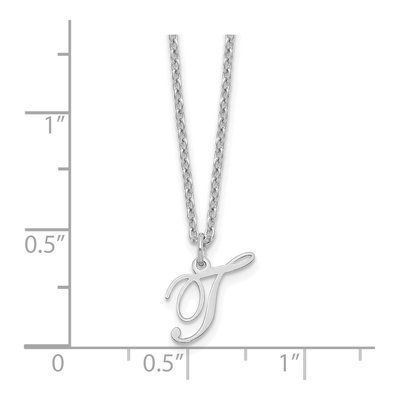 Sterling Silver Letter T Necklace – view 3