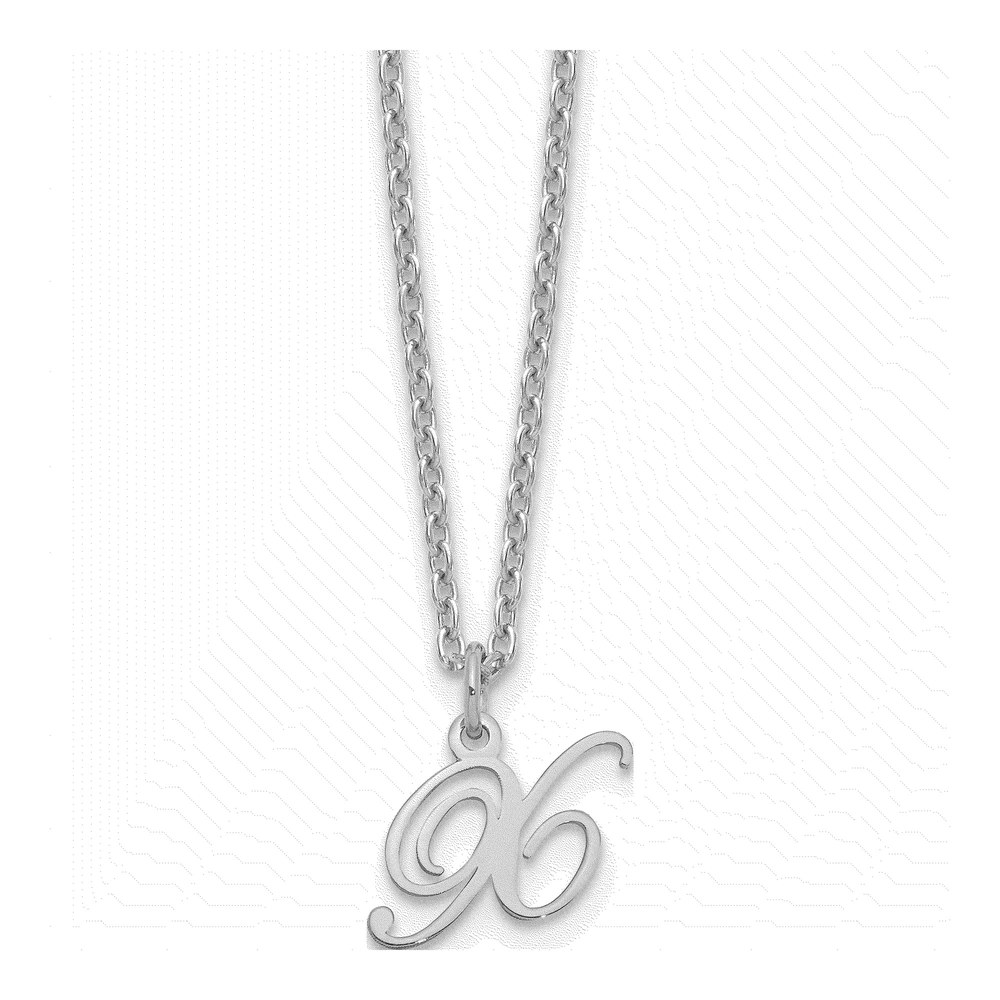 Sterling Silver Letter X Necklace
