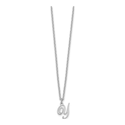 Sterling Silver Letter Y Necklace – view 2