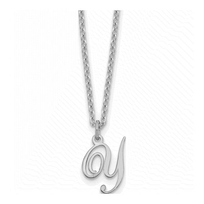 Sterling Silver Letter Y Necklace