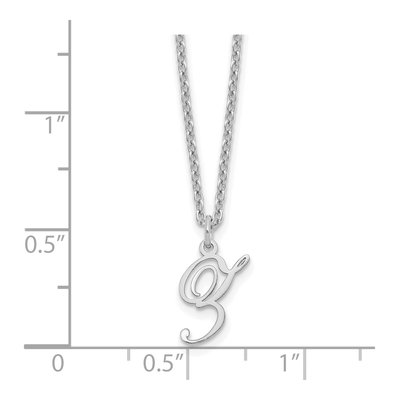 Sterling Silver Letter Z Necklace – view 3