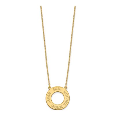 Gold-Plated Sterling Silver Personalized Circle Name Necklace – view 2