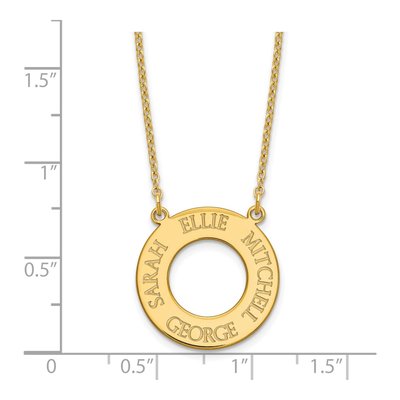 Gold-Plated Sterling Silver Personalized Circle Name Necklace – view 3