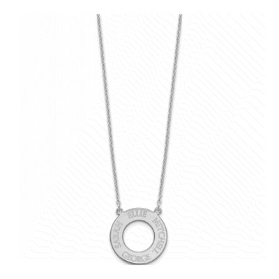Sterling Silver Personalized Circle 4-Name Necklace – view 2