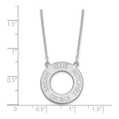 Sterling Silver Personalized Circle 4-Name Necklace – view 3