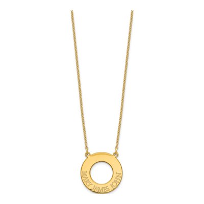 Gold-Plated Sterling Silver Personalized 3-Name Circle Necklace – view 2