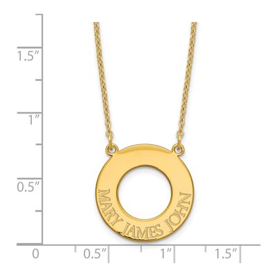 Gold-Plated Sterling Silver Personalized 3-Name Circle Necklace – view 3