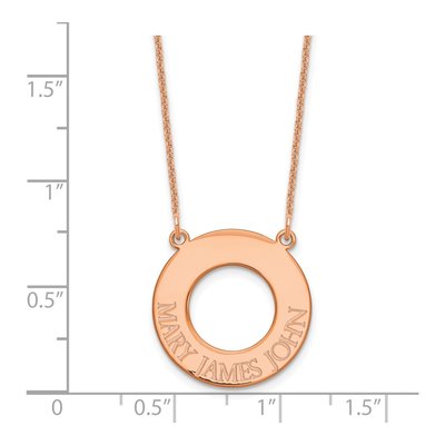14K Rose Gold Personalized 3-Name Circle Necklace – view 2