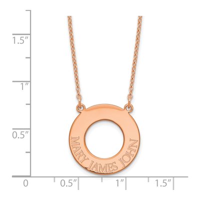 Rose Gold-Plated Sterling Silver Personalized Circle 3-Name Necklace – view 2