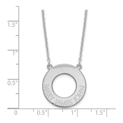 Sterling Silver Personalized 3-Name Circle Necklace – view 3